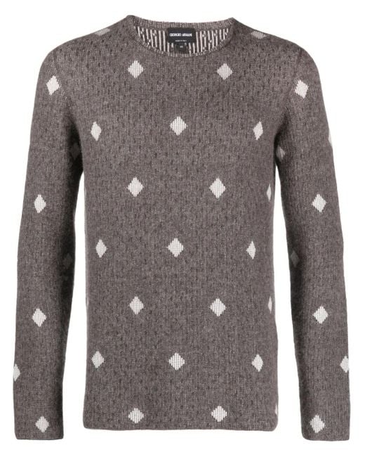 Giorgio Armani Gray Luxurious Cashmere Blend Sweater For for men