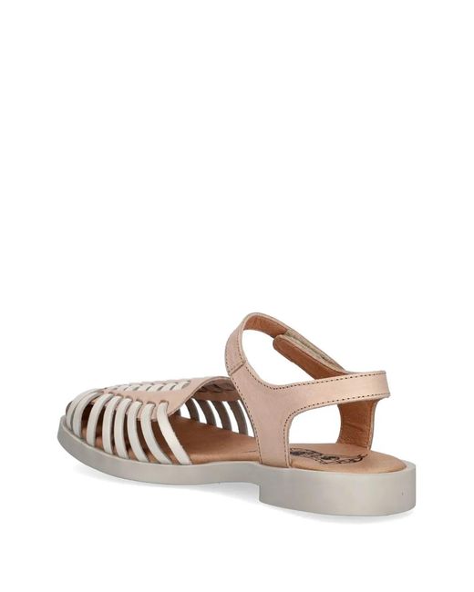 Fly London White Woven Touch-Strap Sandals