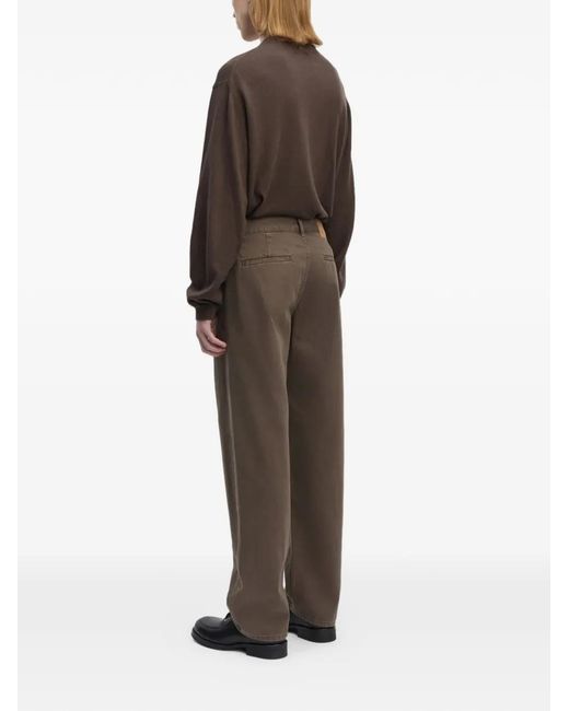 Another Aspect Brown Pleated Jeans for men