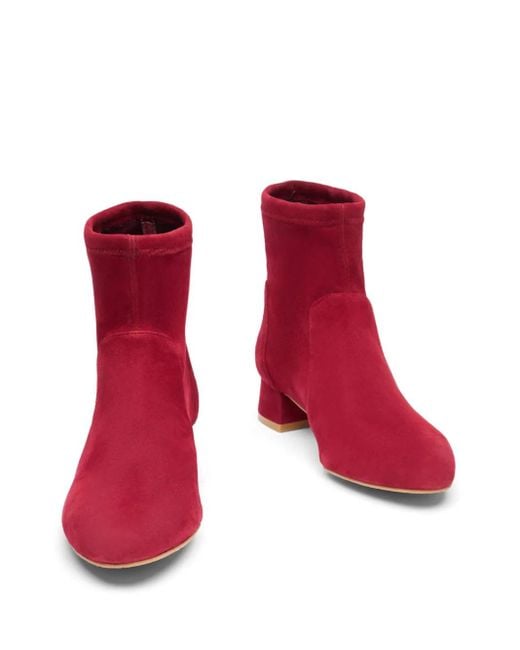 Stuart Weitzman Red Grace Sock Bootie