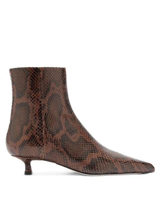 Aeyde Brown 35Mm Sofie Pointed-Toe Ankle Boots