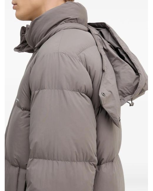 ARMANI EXCHANGE Gray Hooded Padded Coat for men