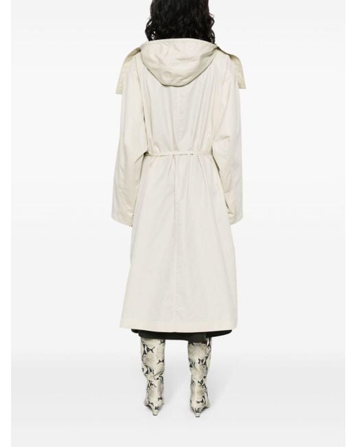 Lemaire Neutral Oversize-flap Trench Coat - Women's - Cotton
