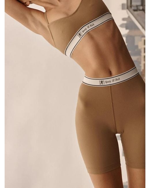Sporty & Rich White Runner Script Sports Bralette