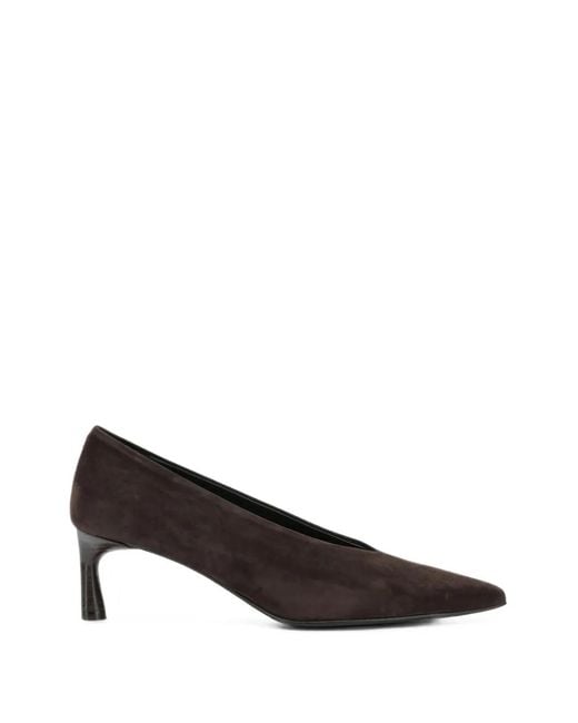 Halmanera Brown Pointed-Toe Suede Pumps