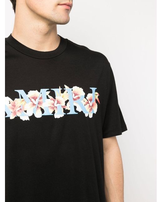 Amiri Baumwolle T-Shirt mit Blumen-Print in Schwarz für Herren - Sparen Sie  36% | Lyst DE