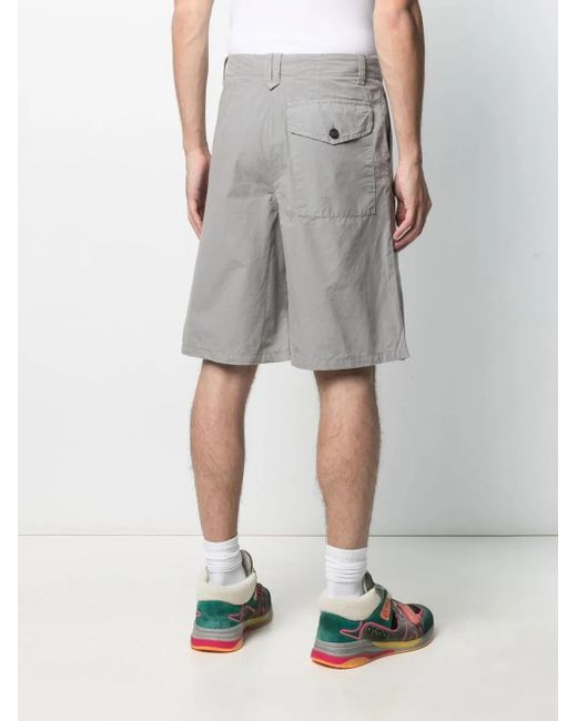 KENZO Knielange Chino-Shorts in Gray für Herren