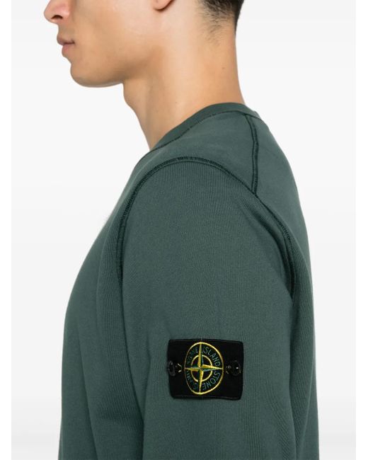 Stone Island Malfilé-Fleece Sweater Met Verouderd Effect in het Green voor heren