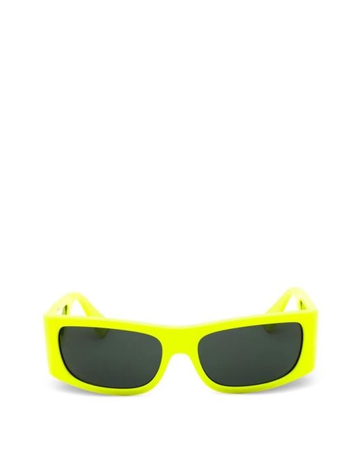 Versace Yellow Lunettes De Soleil À Monture Rectangulaire
