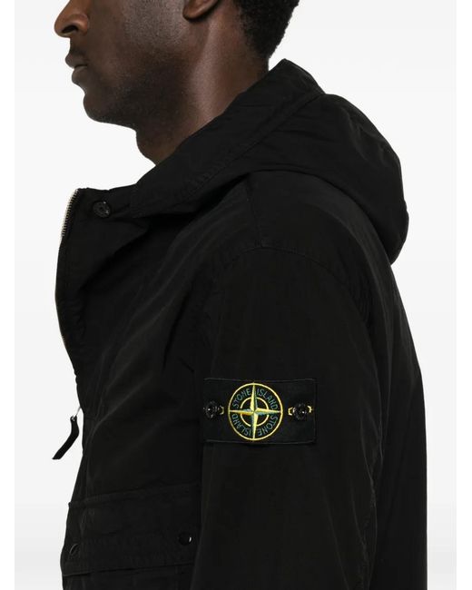 Stone Island Black Short Parka for men