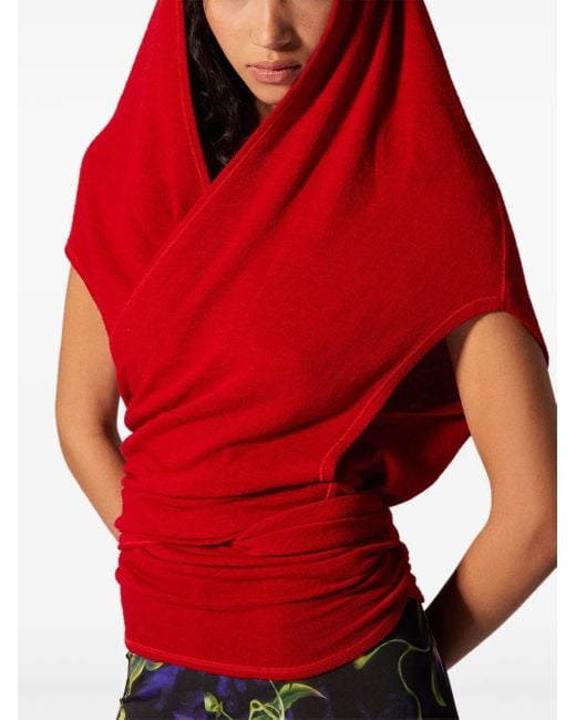 MACCAPANI Top Met Capuchon in het Red