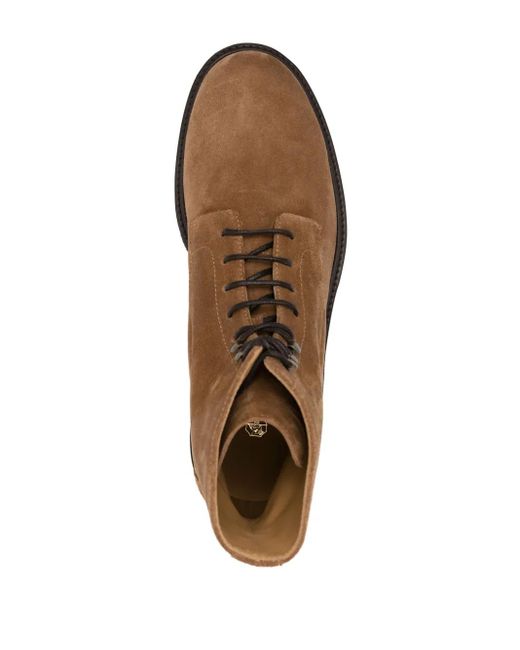 Brunello Cucinelli Brown Ankle-Length Suede Boots for men