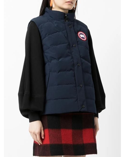 Canada Goose Blue Logo Patch Padded Gilet