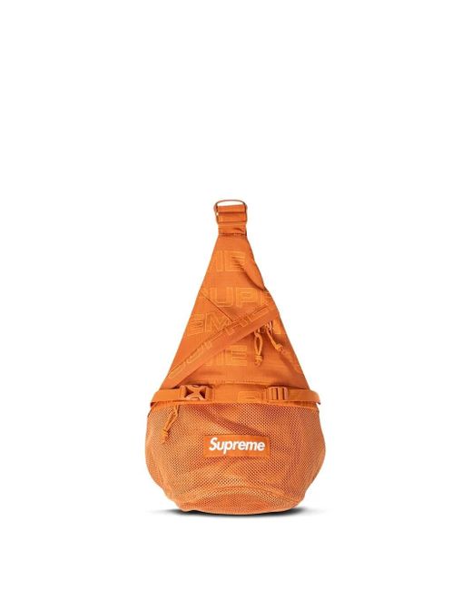 Supreme Orange Sac Porté Épaule Sling À Logo Imprimé