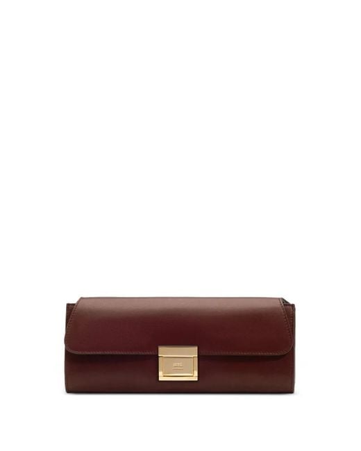 AMI Mimi レザーポーチバッグ Brown