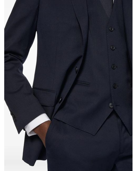 Boggi Blue Stretch Knitted Wool Jacket for men