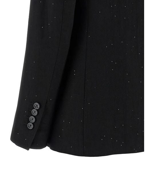 Herno Black Micro Sequin Blazer