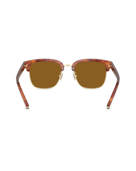 COACH Brown Workmark Retro Logo-Print Sunglasses for men