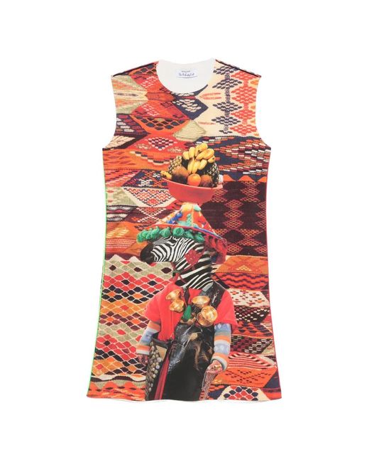 The Artistylist Red Zebra Printed Mini Dress