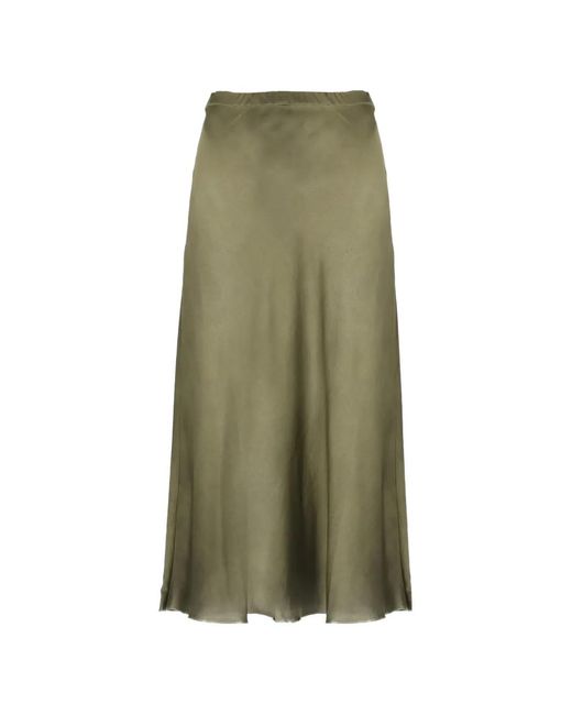 Avant Toi Brown Satin-Finish Elasticated-Waistband Maxi Skirt