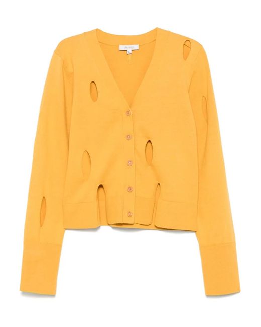 J.W. Anderson Yellow Cardigan Fendu