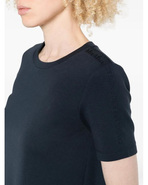 Max Mara Blue Cotton T-Shirt