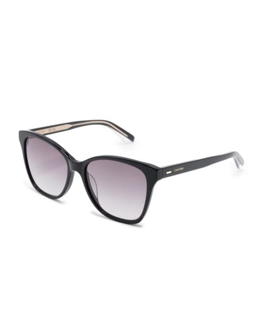Calvin Klein Brown Square-Frame Sunglasses