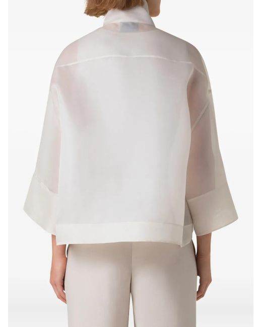 Akris Semi-sheer Jacket Gray