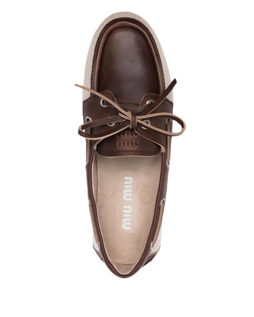 Mocassini di Miu Miu in Brown
