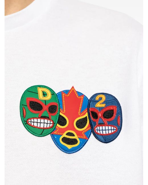 DSquared² White Patch-Applique T-Shirt for men