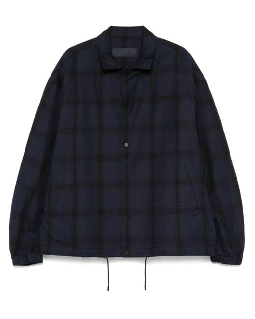 メンズ Juun.J チェック シャツ Blue