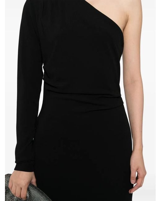 Day Birger et Mikkelsen Black Valley One-Shoulder Midi Dress