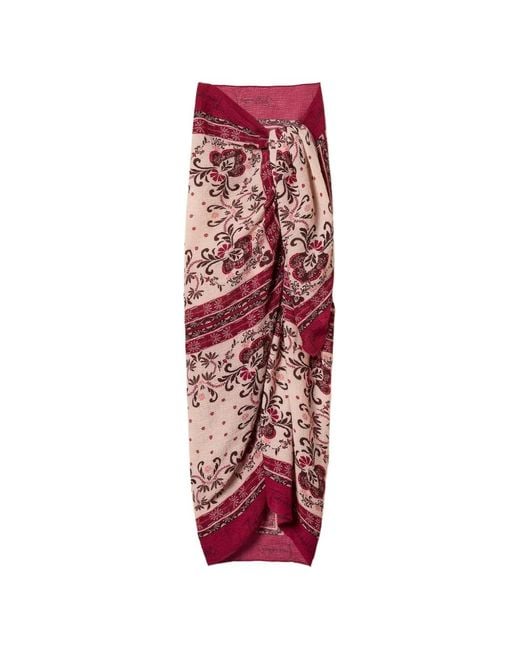 Twinset Red Paréo Imprimé