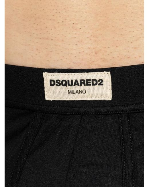 Bóxer Con Parche Del Logo DSquared² de hombre de color Black