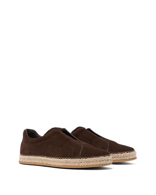 Scarosso Brown Suede Espadrilles for men