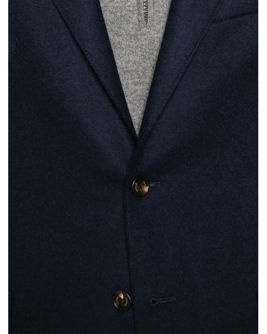 Eleventy Blue Single-Breasted Blazer for men