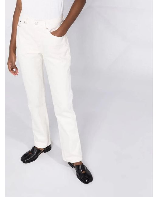 Agolde White Straight-Leg Denim Jeans
