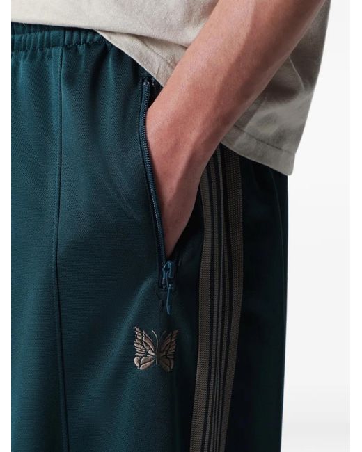Needles Blue H.D. Side-Stripe Track Pants for men
