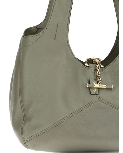 Chloé Gray East-West Balloon Shoulder Bag