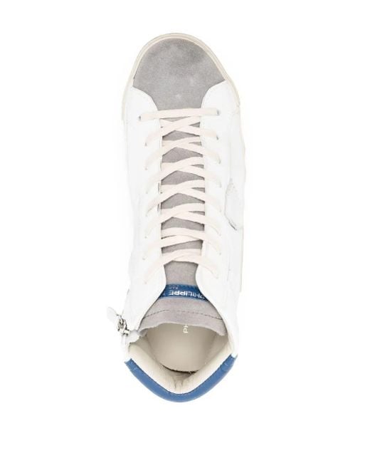 メンズ Philippe Model Prsx ハイカット スニーカー White