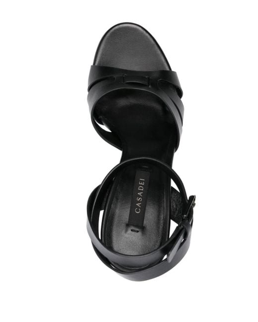 Sandales Betty 120 mm à plateforme Casadei en coloris Black