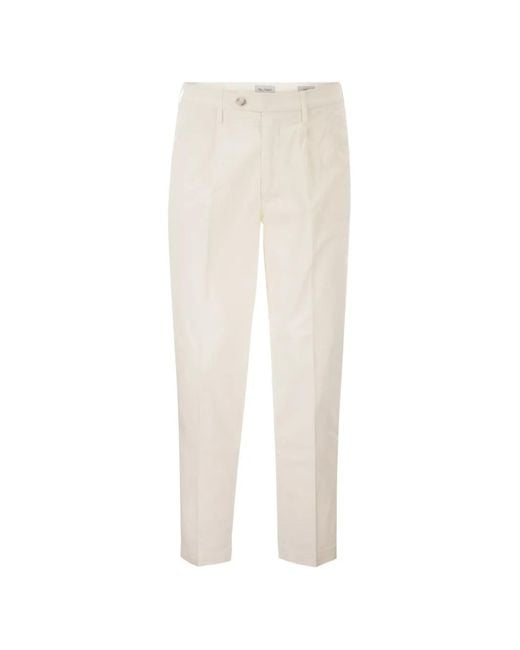 Re-hash White Marc Front-Pleats Trousers for men