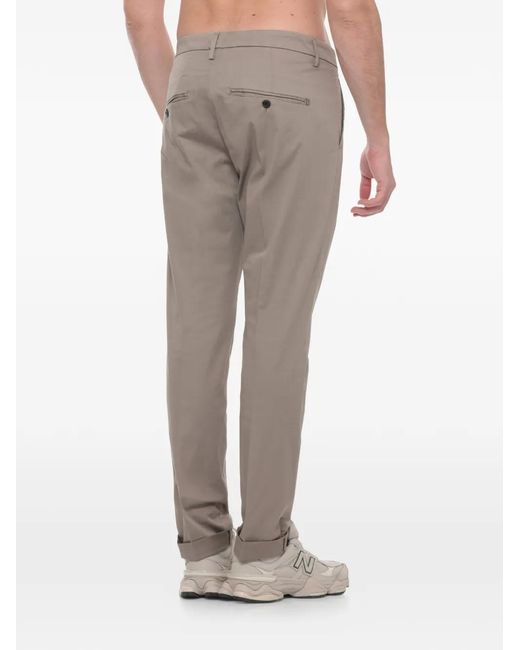 Dondup Gray Cuffed Chinos for men