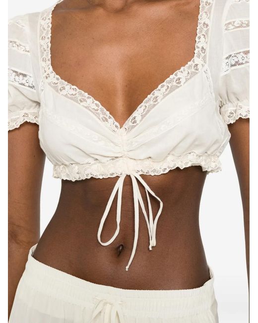 Ermanno Scervino White Drawstring Top