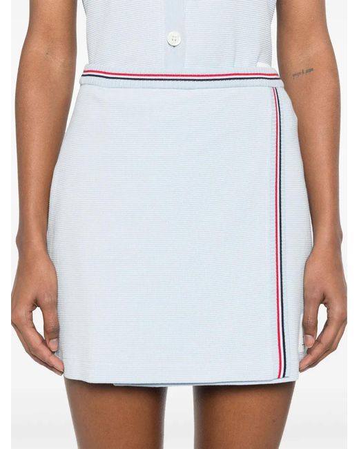 Thom Browne White Cotton Mini Skirt