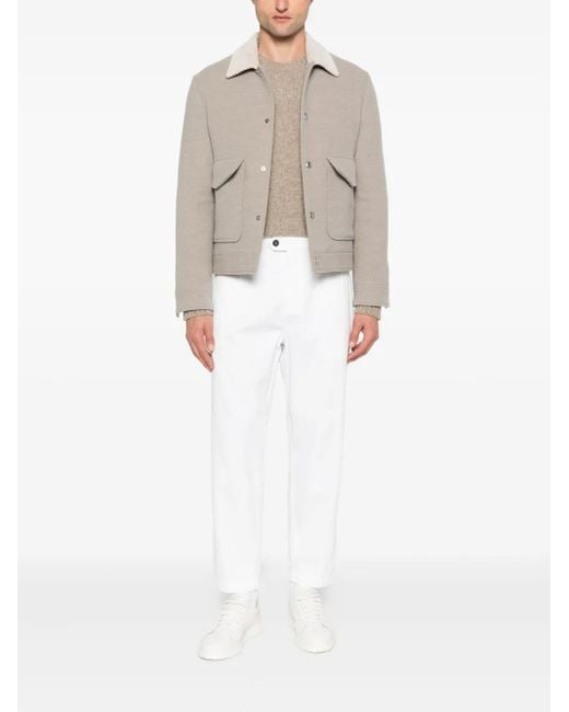 Eleventy Natural Crew-Neck Wool Sweater for men