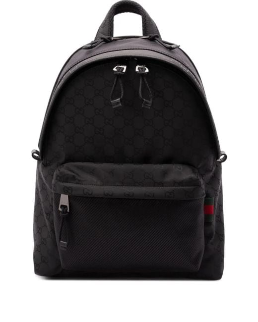 Gucci Black Nexus Medium Nylon Backpack for men