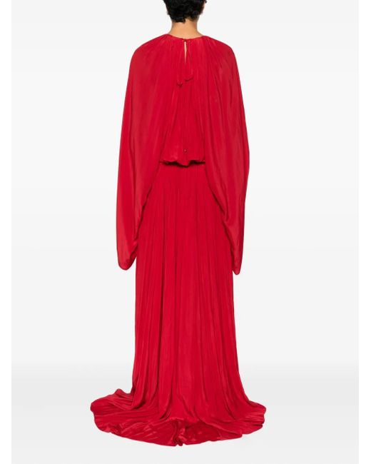 Lanvin Gesmockte Maxi-Jurk in het Red