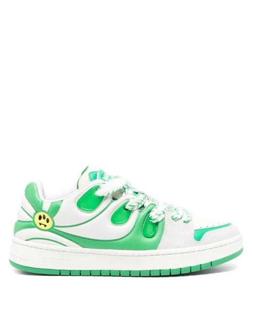 Barrow Green Ollie Panelled Leather Sneakers