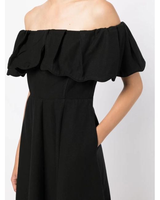 Sea Black Leona Cotton Midi Dress